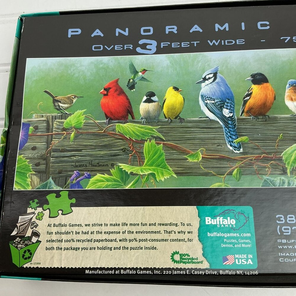 Songbirds Panoramic Puzzle 750 Pieces By Hautman Brothers Buffalo Games 38.25"x1 - Picture 6 of 10